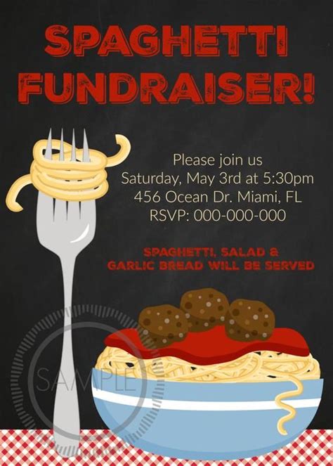 Simply choose a design, send to friends and family, and start celebrating with our kids' birthday party ideas. Spaghetti Dinner / Fundraiser / Potluck Birthday / Party ...