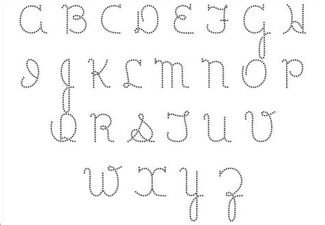 Alfabeto Pontilhado Para Imprimir Em A4 Letra Cursiva E Bastão Artesanato Passo A Passo