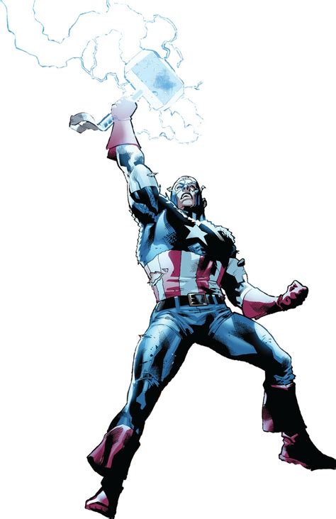 Captain America Wielding The Mjolnir By Ironspiderman112 On Deviantart