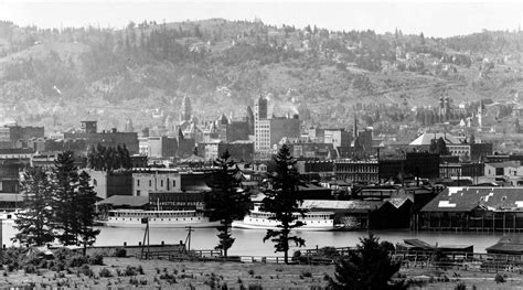 the portland waterfront as seen from the east side of the river in 1898 image library of
