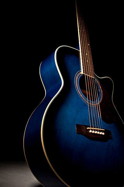 Blue Acoustic Guitar Wallpaper