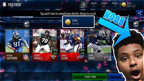 Noob Opens 1 Million Coins Worth Of Packs In Madden Mobile Lit Opening