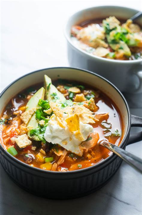 Bring to a boil, reduce heat, cover, and cook for 9 to 14 minutes until chicken reaches 160 f. Pressure Cooker Chicken Tortilla Soup - Kitschen Cat