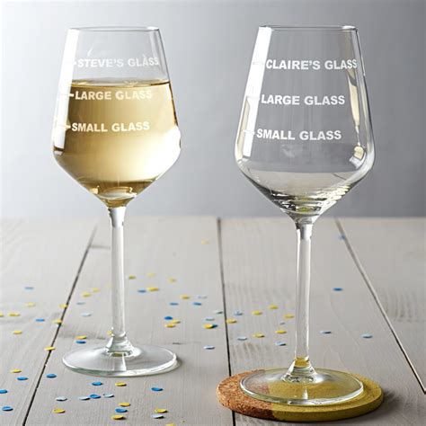 Personalised Drinks Measure Wine Glass Second Names Beginning With S T Becky Broome