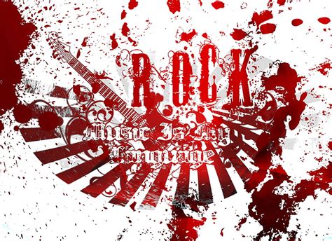 Rock Music Is My Language Red Rock Music Words Graffiti Language