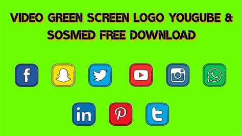 Use these logo sosmed clipart. Green Screen logo Youtube, Instagram ( Sosmed ) Free ...