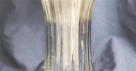 Vintage Hoosier Clear Glass Ribbed Vase 4089 C 44A For 10 In Baton
