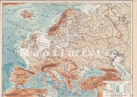 Pin By Pretty Prints On For The Home Physical Map Antique Map Old Maps