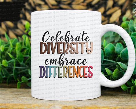 Celebrate Diversity Embrace Differences Svgcricutdigital Etsy