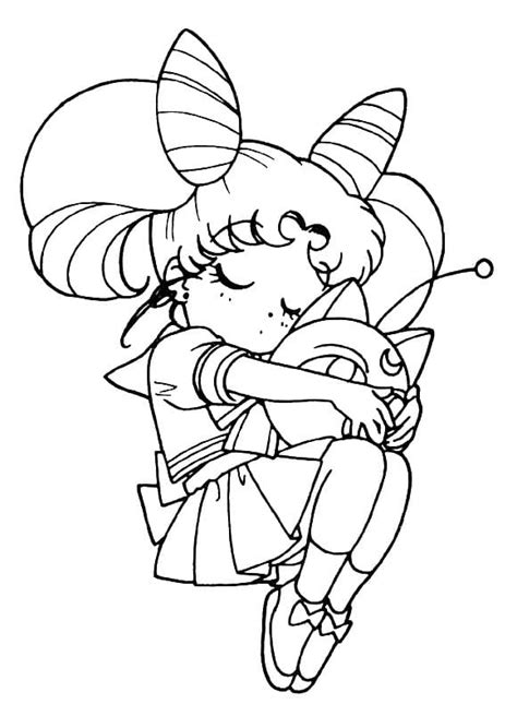 Chibiusa From Anime Sailor Moon Coloring Page Download Print Or