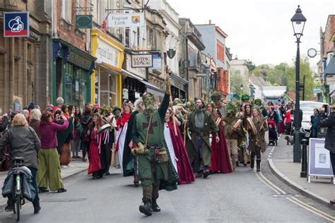 Englands Wiccans Pagans And Druids Gathered In Glastonbury On May 1