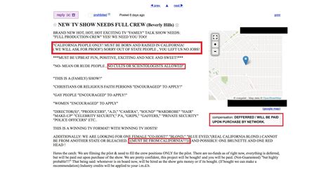 I love these freelance film job adds on Craigslist.... : r/ChoosingBeggars