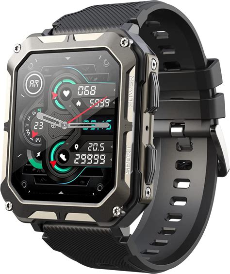 C20 Pro Military 2023 New Smart Watch Men Ip68 3atm Outdoor Sports