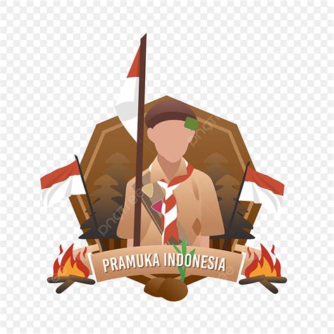 รปPramuka Indonesian Camp Vector Cartoon การออกแบบ Png 11 PNG