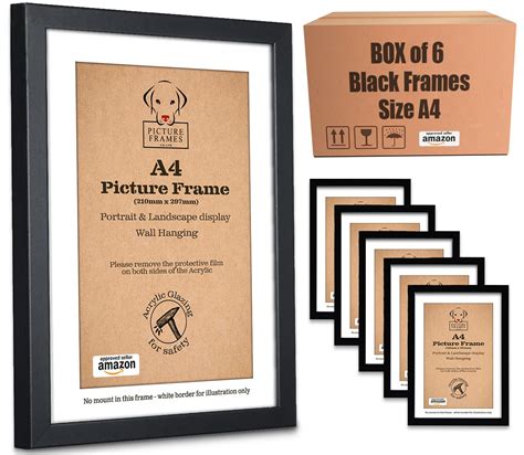 Buy Box Of 6 A4 Black Picture Frames A4 Black Photo Framesblack A4