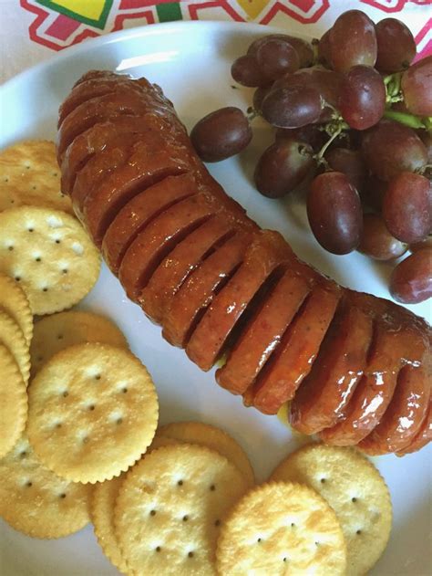 Baked Summer Sausage Recipe With Apricot Mustard Glaze Melanie Cooks