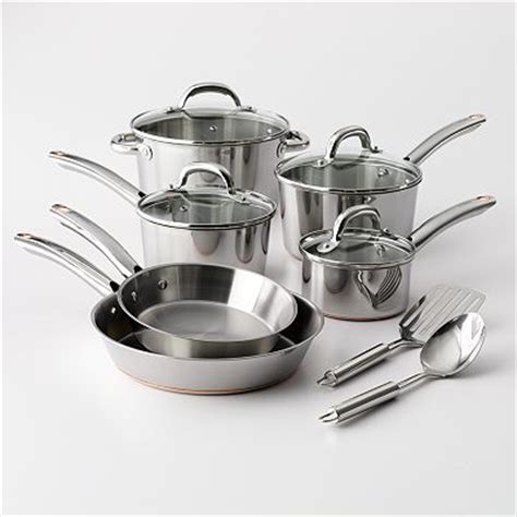 T Fal Pc Ultimate Stainless Steel Copper Bottom Cookware Set
