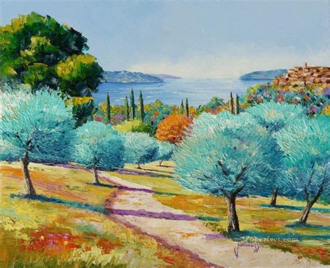 Pls54 Impressionism Landscapes Garden Painting In Oil For Sale