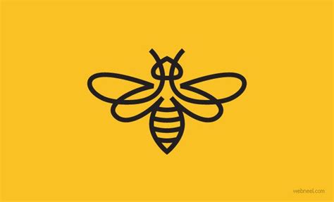 Honey Bee Logo Design Idea Logo Bee Bee Art Bee Sketch
