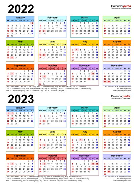 Free Printable Calendar 2022-2023