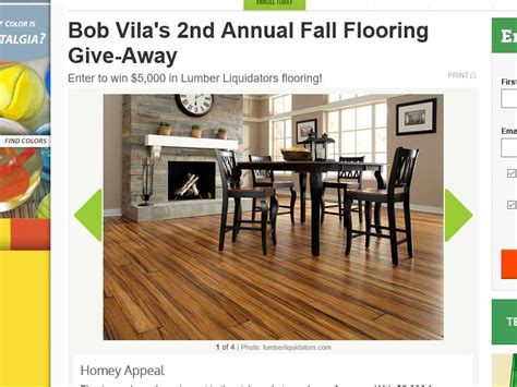 Bob Vilas 2nd Annual 5000 Fall Flooring Give Away Sweepstakes