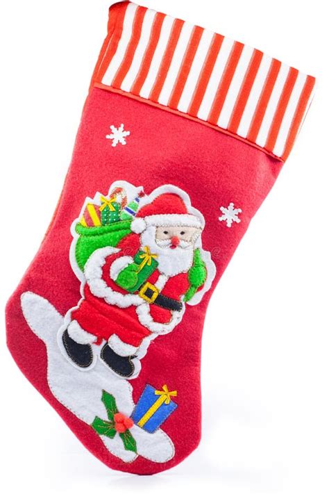 Christmas Sock With Santa Claus Stock Image Image Of Stocking Year