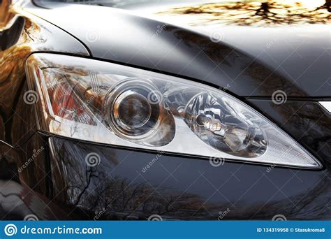Car Headlights Luxury Headlights Stock Photo Image Of Odometer