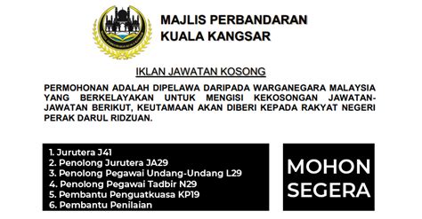 See more of majlis perbandaran kuala kangsar on facebook. Jawatan Kosong di Majlis Perbandaran Kuala Kangsar ...