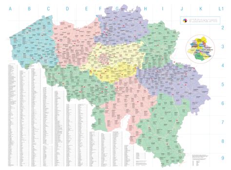 Frontières de la belgique, frontières des pays voisins, frontières des provinces de la belgique, capitales des provinces. Carte Codes Postaux | France carte