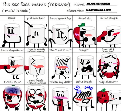 Post 3762688 Apple Inanimate Insanity Jujushehadeh2019 Marshmallow The Sex Face Meme