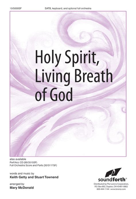 Holy Spirit Living Breath Of God Sheet Music By Keith Getty Sheet