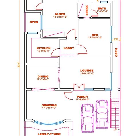 Ground Floor Plan Cad Drawing