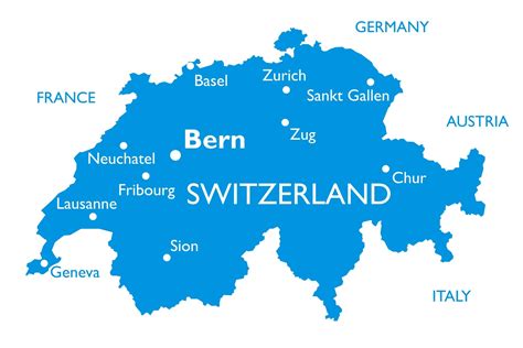 Lonely planet photos and videos. Vector map of Switzerland ~ Illustrations ~ Creative Market