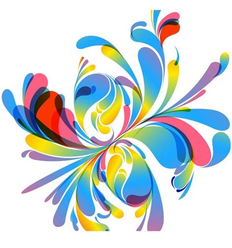 Abstract Vector Colorful Floral Design Illustration Free