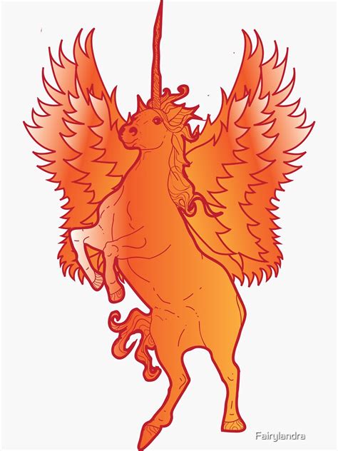 Phoenix Unicorn Sticker By Fairylandra Redbubble
