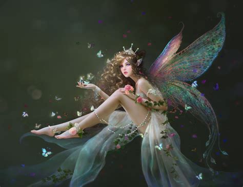 2560x1440 Resolution Fairy With Crown Illustration Fantasy Art