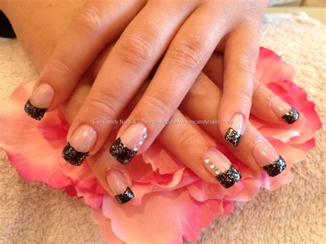 Eye Candy Nails And Training Acrylic Nails With Black Tips