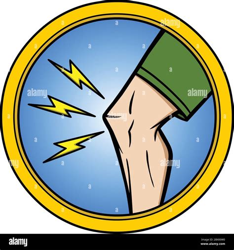 Knee Injury An Illustration Of A Knee Injury Stock Vector Image And Art