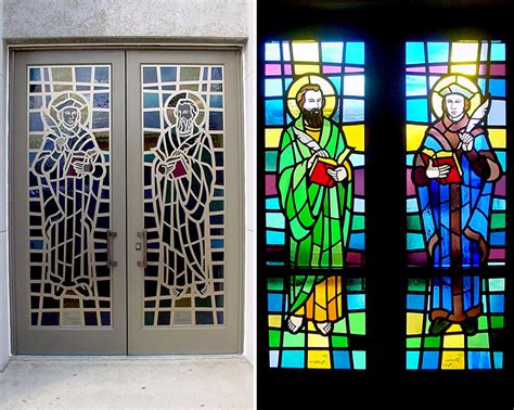 Church Replacement Doors Structural Stained Glass Door Panels By The