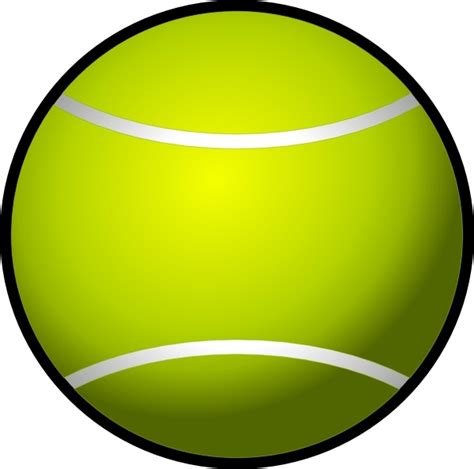 The most common tennis ball drawing material is paper. Simple Tennis Ball clip art Free vector in Open office ...