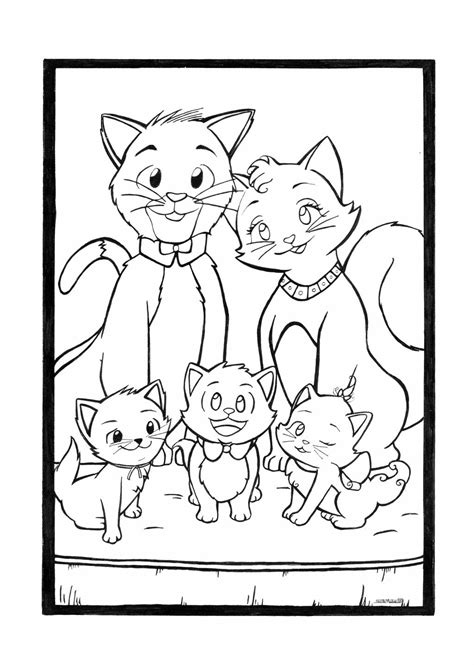 Aristocats Coloring Pages Fun And Creative Printable Sheets