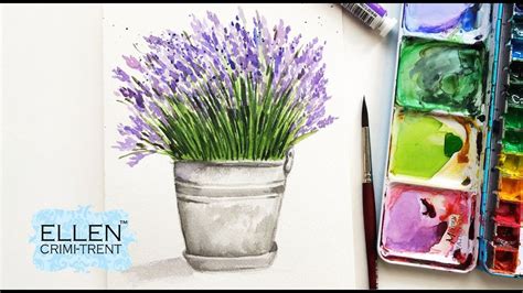 Today, we will paint a watercolor galaxy within a jar, but you can let your. Watercolor Lavender Painting/ Easy for Beginners/ Step by Step Tutorial/... in 2020 | Watercolor ...