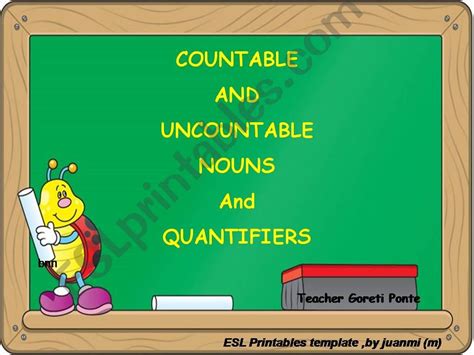 Esl English Powerpoints Countable And Uncountable Nouns And Quantifiers