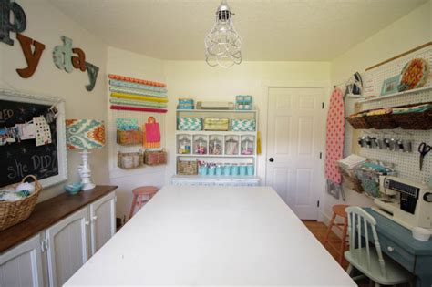 Accentuate the metal by adding small galvanized buckets to hold pencils, markers, rulers, and the like. Craft Room Makeover REVEAL!! - The Happy Housie