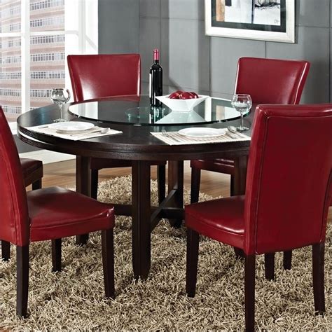 Steve Silver Company Hartford 62 Round Casual Dining Table In Dark