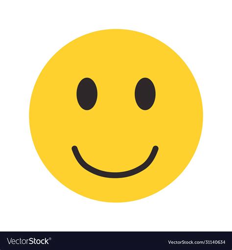 Smiley face emoji symbol icon isolated Royalty Free Vector