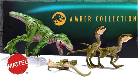 The Lost World Jurassic Park Amber Collection Juvenile Rex And Compys