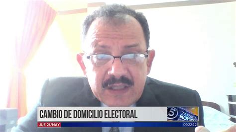 El cambio de domicilio electoral concluyó hoy. Cambio de domicilio electoral | Entrevista | Zaracay TV ...