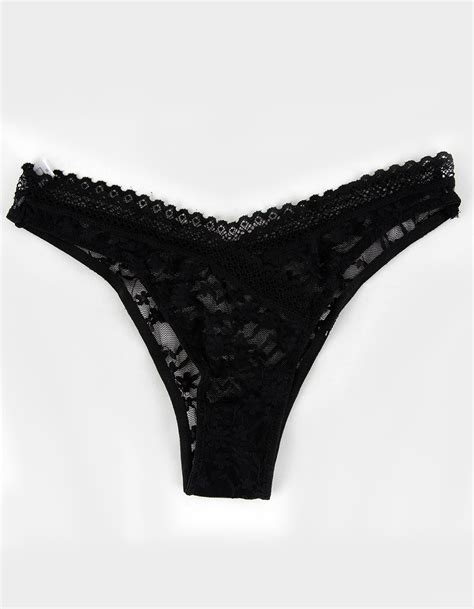 full tilt cross lace high leg cheeky panties black tillys