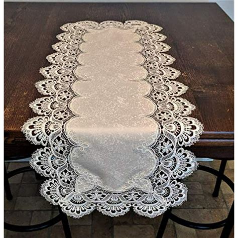Doily Boutique Table Runner Or Dresser Scarf In Bleached White European